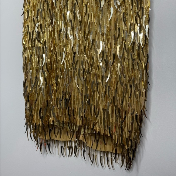 Vintage 90’s Oleg Cassini Barbie Movie Dagger Sequin Sheath Dress Size 4 - Picture 3 of 14